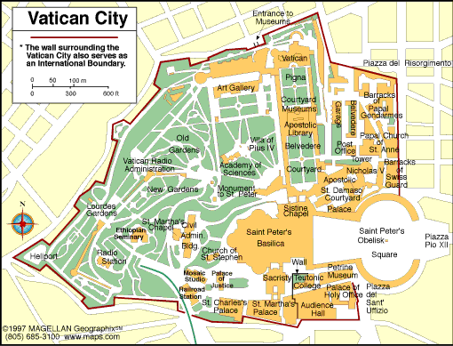 map vatican